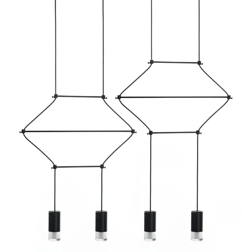 Flusso Line 4 Czarna - King Home - lampa wisząca