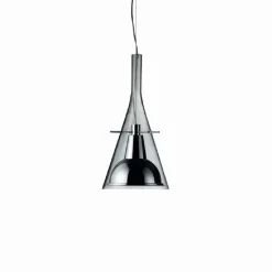 Flute H37 chrom, przezroczysty - Fontana Arte - lampa wisząca