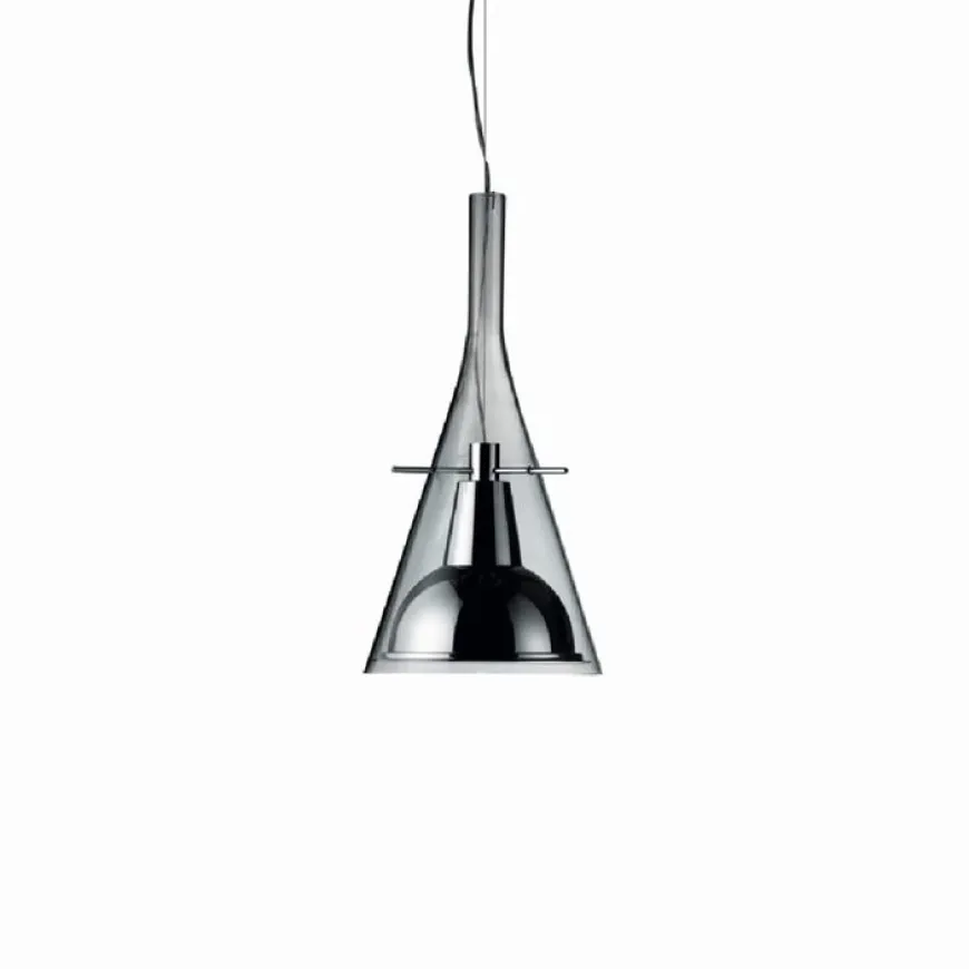Flute H37 chrom, przezroczysty - Fontana Arte - lampa wisząca