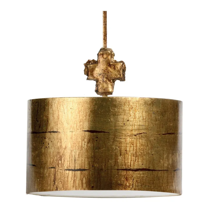 Fragment Glazed Gold Leaf Ø38 - Elstead Lighting - żyrandol nowoczesny