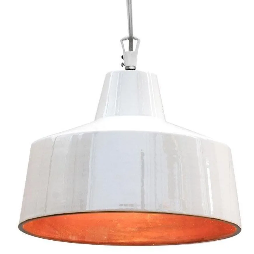 Gangster Ø48 biały, miedź - Karman - lampa wisząca