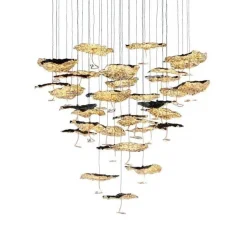 Gold Moon Chandelier 20 lights złoty - Catellani & Smith - lampa wisząca