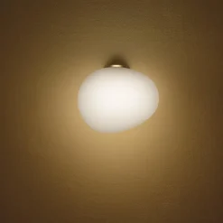 Gregg Grande Semi 2 H39 biały, złoty - Foscarini - lampa ścienna