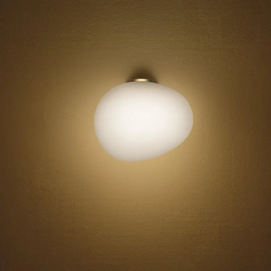 Gregg Grande Semi 2 H39 biały, złoty - Foscarini - lampa ścienna