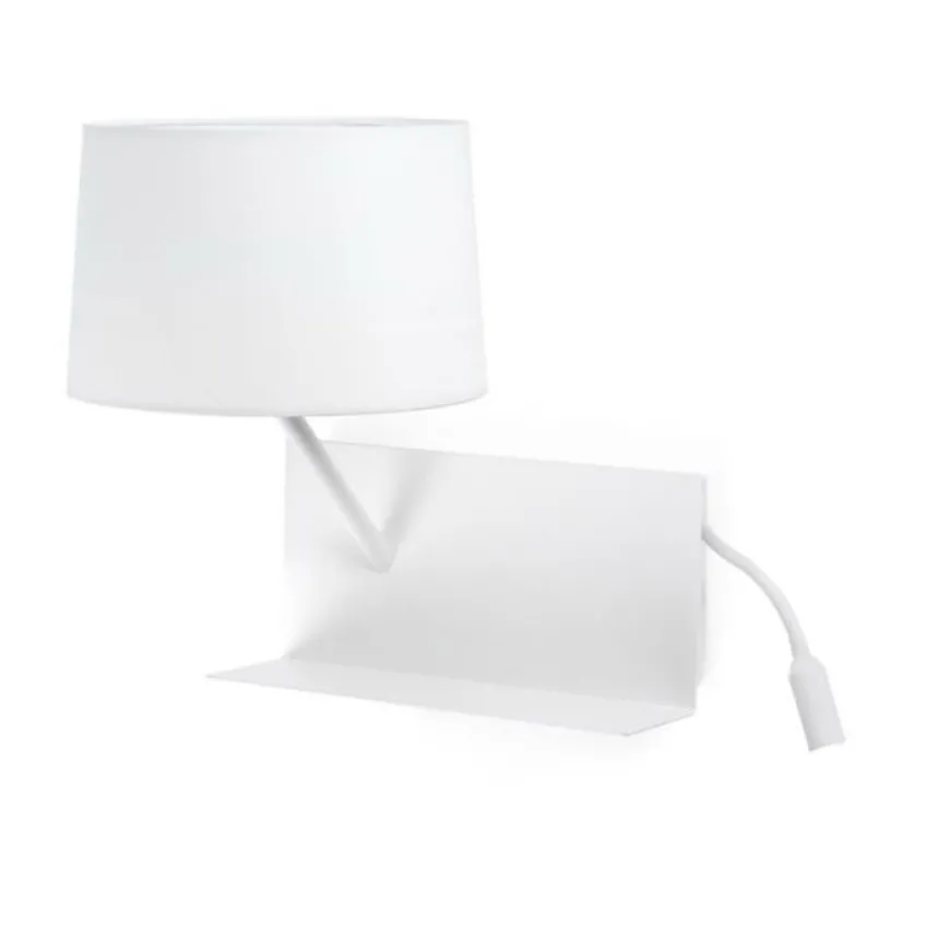 Handy biały lewy - Faro - lampa ścienna