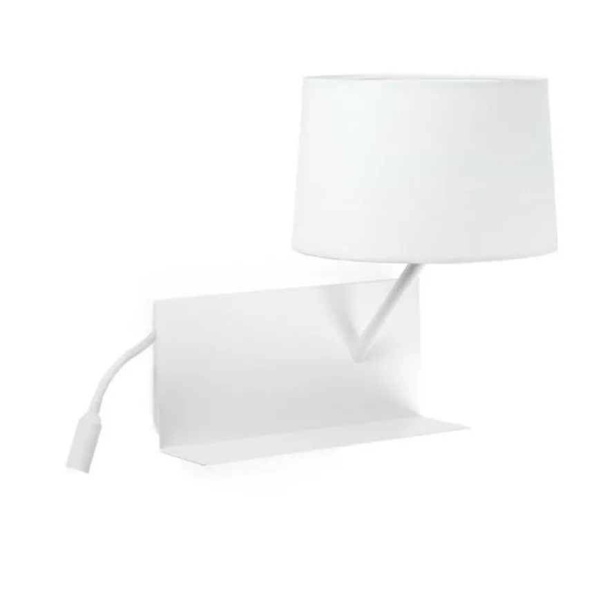 Handy biały prawy - Faro - lampa ścienna