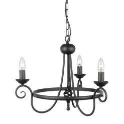 Harlech Black - Elstead Lighting - lampa wisząca 3-ramienna