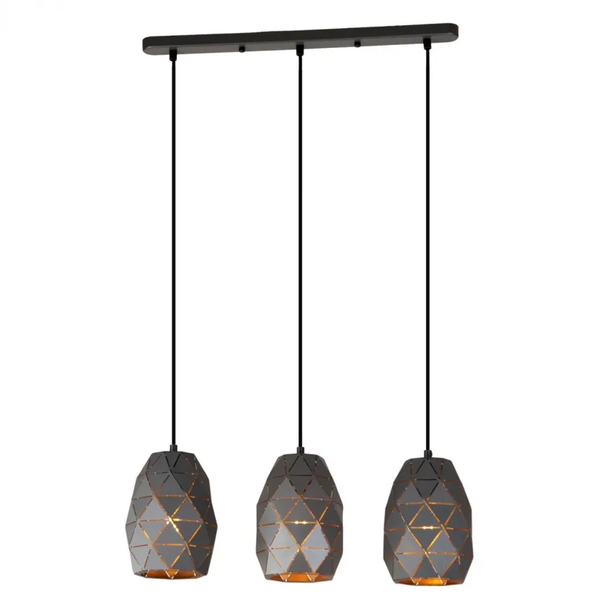 Harley Grey-Gold III - Italux - lampa wisząca