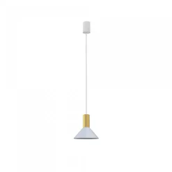 Hermanos A White-Solid Brass - Nowodvorski - lampa wisząca nowoczesna