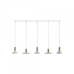 Hermanos V White-Solid Brass - Nowodvorski - lampa wisząca nowoczesna