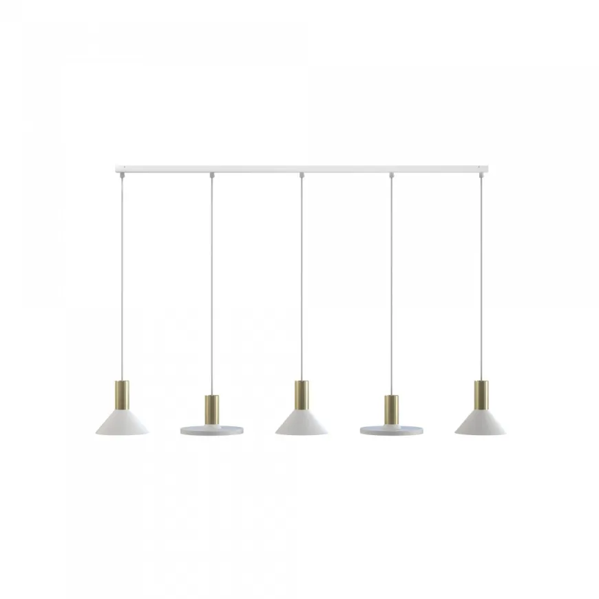 Hermanos V White-Solid Brass - Nowodvorski - lampa wisząca nowoczesna