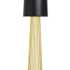 Holmes Straight Złota Z Czarnym Kloszem - King Home - lampa podłogowa