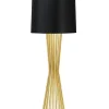 Holmes Złota Z Czarnym Kloszem - King Home - lampa podłogowa