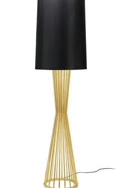 Holmes Złota Z Czarnym Kloszem - King Home - lampa podłogowa