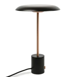 Hoshi H40 czarny, miedź - Faro - lampa biurkowa