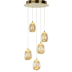 Huelto Iv gold - Italux - lampa wisząca nowoczesna