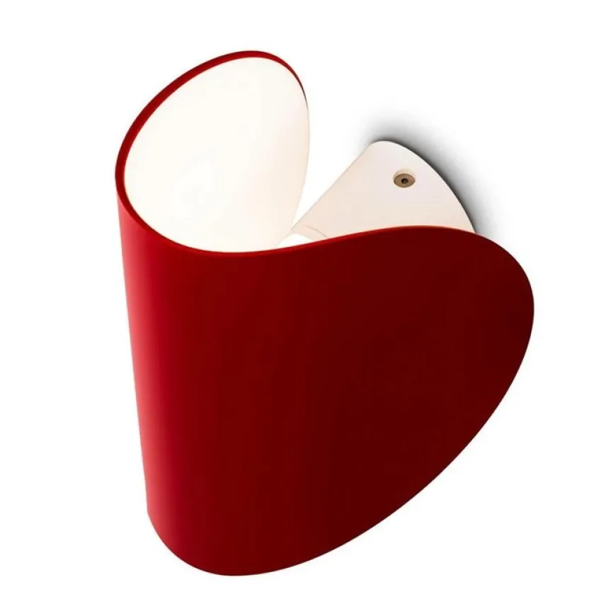 Io H16,5 czerwony - Fontana Arte - lampa ścienna