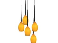 Izza 5 Amber - Azzardo - lampa wisząca