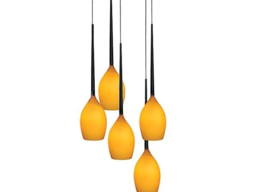 Izza 5 Amber - Azzardo - lampa wisząca