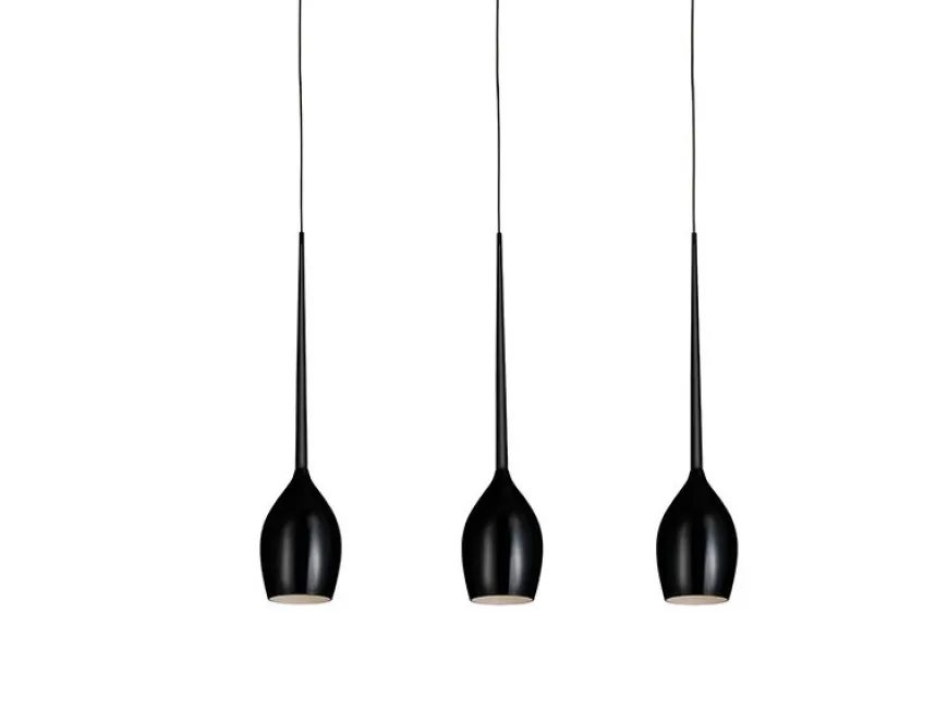 IZZA 3 SHINY BLACK - Azzardo - lampa wisząca