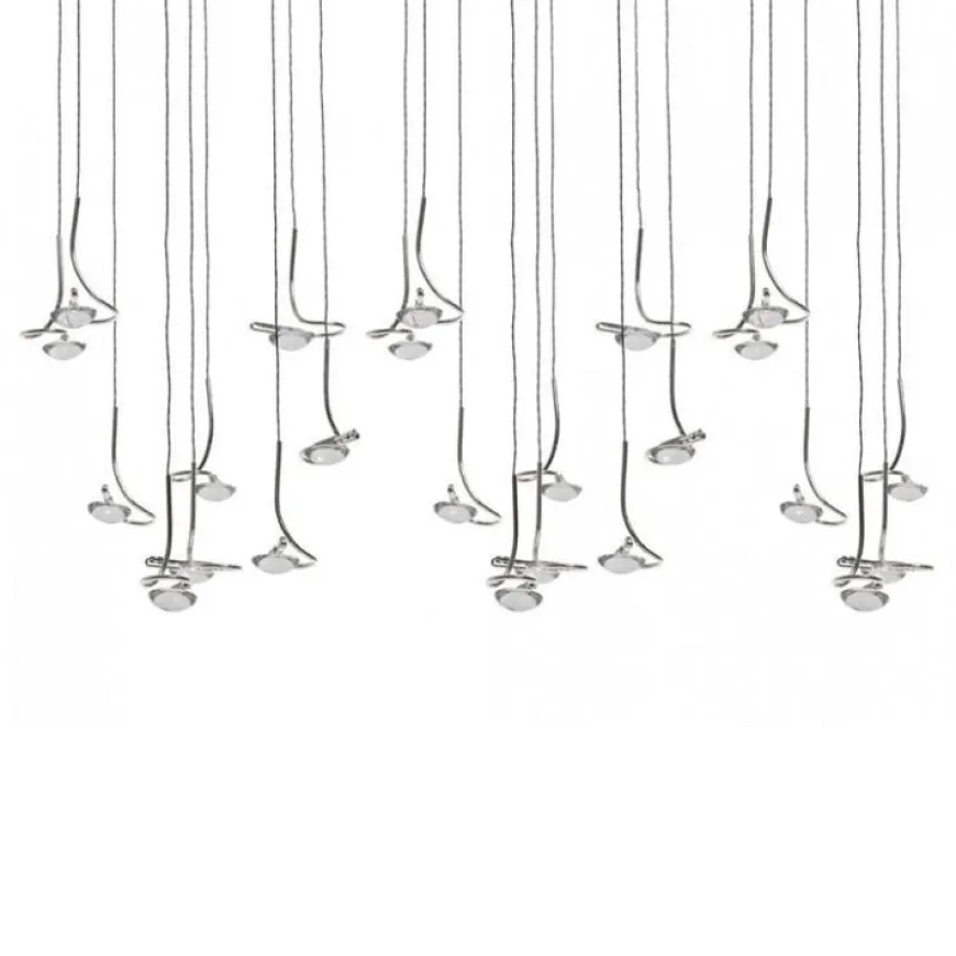 Jackie O Chandelier 20 nikiel - Catellani & Smith - lampa wisząca