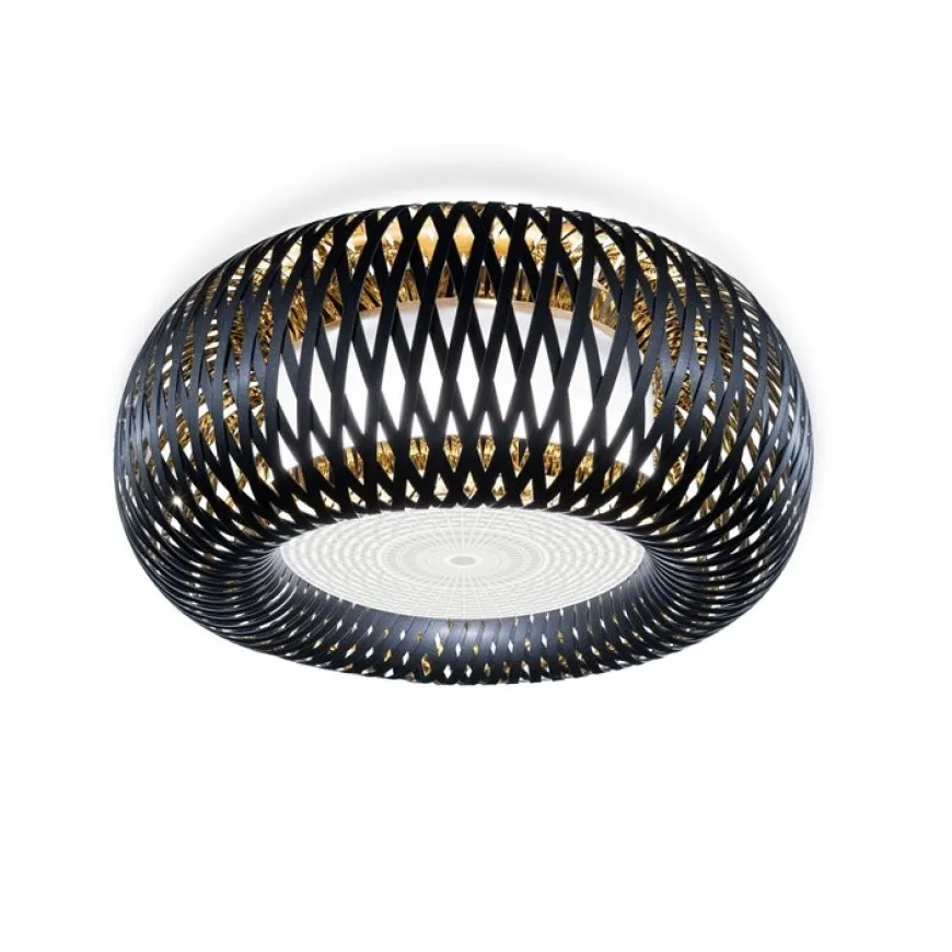 Kalatos Ø63 czarny, złoty - Slamp - lampa sufitowa