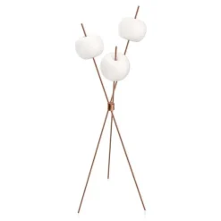 Kushi Floor H140 biały, miedź - KDLN - lampa podłogowa