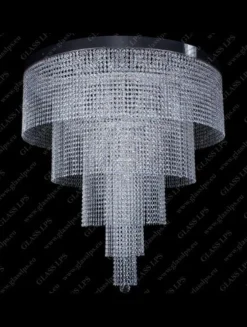 L15 546/28/6; F 5 floor, 2 coat, Ni - Glass LPS - kryształowa lampa sufitowa