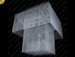 L15 646/24/4; F 2 floor, 2 coat, Ni - Glass LPS - kryształowy żyrandol