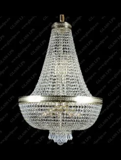L15 571/12/3; F 1 floor - Glass LPS - kryształowy żyrandol