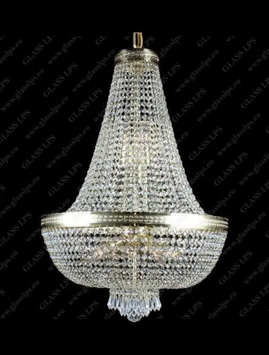 L15 571/12/3; F 1 floor - Glass LPS - kryształowy żyrandol