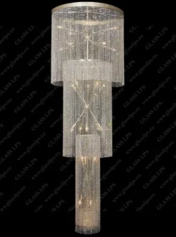 L15 544/37/6; F 3 floor - Glass LPS - kryształowa lampa sufitowa