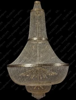 L15 571/60/3; F 2 floor - Glass LPS - kryształowy żyrandol