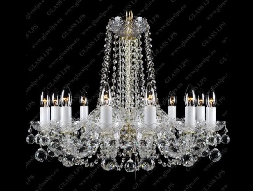 L11 007/12/4, F 1 floor - Glass LPS - lampa wisząca kryształowa