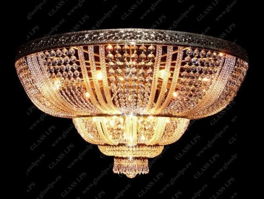 L15 505/20/3; F 3 floor, arms - Glass LPS - kryształowa lampa sufitowa