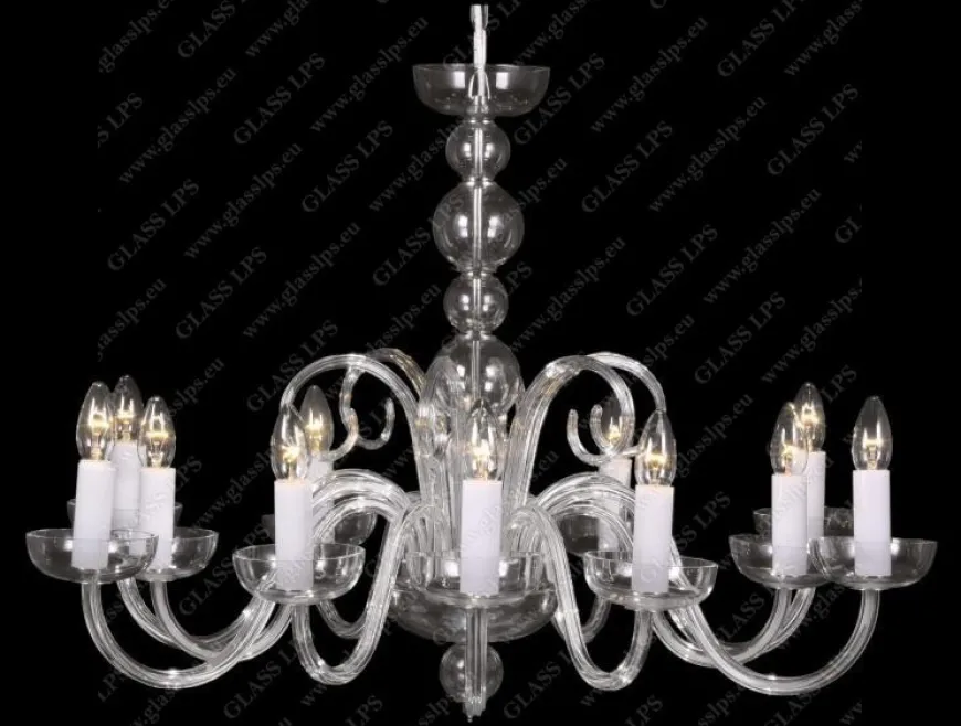 L11 905/12/0; F 1 floor, long, Ni - Glass LPS - kryształowy żyrandol