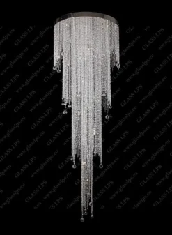 L17 273/24/4; F 4 floor, Ni - Glass LPS - kryształowa lampa sufitowa