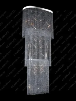 L15 644/18/6; F 2 floor, Ni - Glass LPS - kryształowa lampa sufitowa