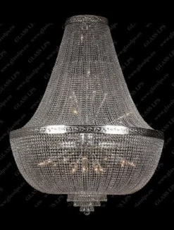 L15 571/34/3; F 1 floor, Ni - Glass LPS - kryształowy żyrandol