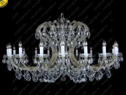 L14 005/18/1; F cut - Glass LPS - kryształowy żyrandol