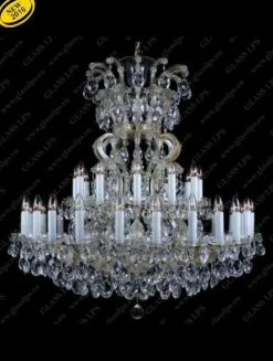 L14 304/37/1; F cut - Glass LPS - kryształowy żyrandol