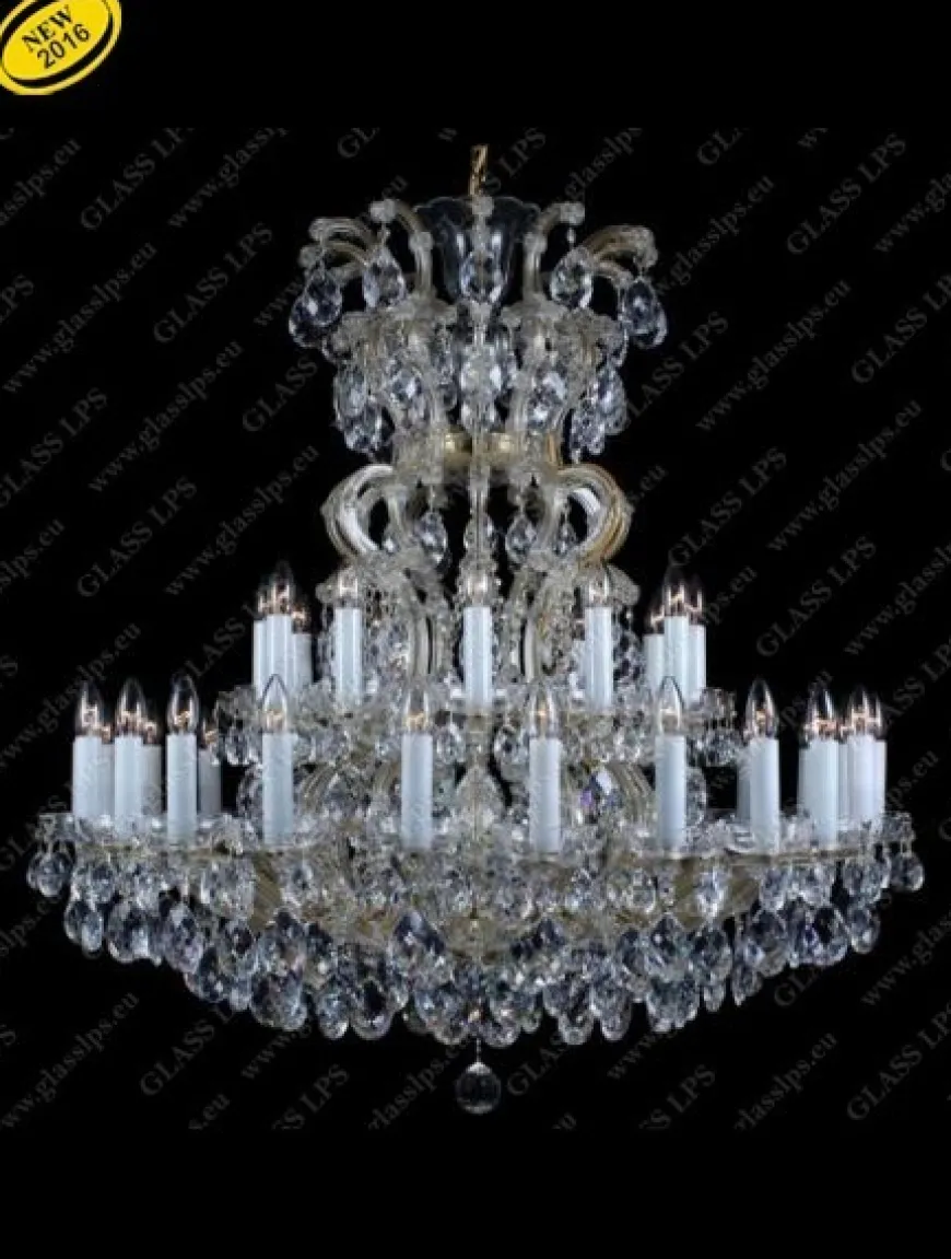 L14 304/37/1; F cut - Glass LPS - kryształowy żyrandol