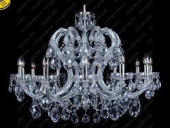 L14 003/12/1; F cut, SILVER - Glass LPS - kryształowy żyrandol
