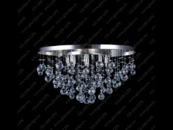 L17 236/08/4; F short, Ni - Glass LPS - kryształowa lampa sufitowa