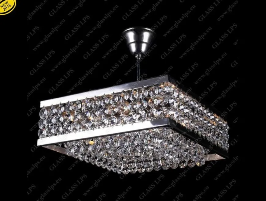 L17 201/06/6; F tube, Ni - Glass LPS - kryształowa lampa sufitowa