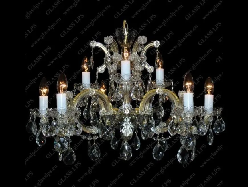 L14 232/09/1; F wide - Glass LPS - kryształowy żyrandol