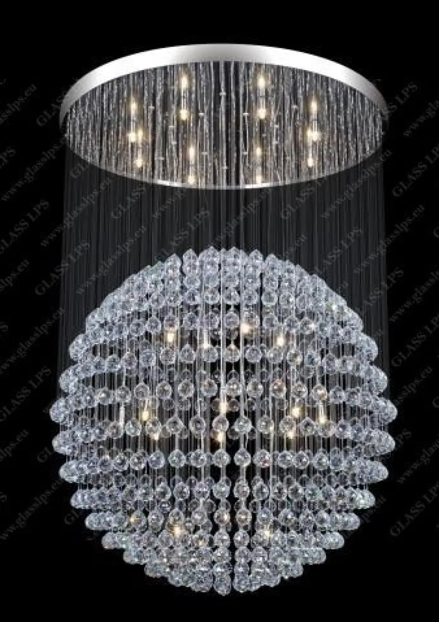 L17 540/28/4; Ni - Glass LPS - kryształowa lampa sufitowa