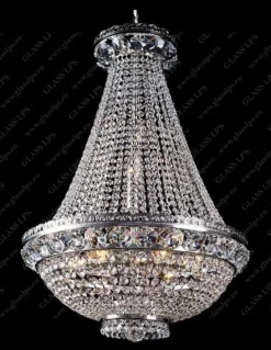 L15 557/08/6; Ni - Glass LPS - kryształowy żyrandol