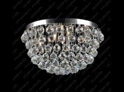 L17 543/05/4; Ni - Glass LPS - kryształowa lampa sufitowa