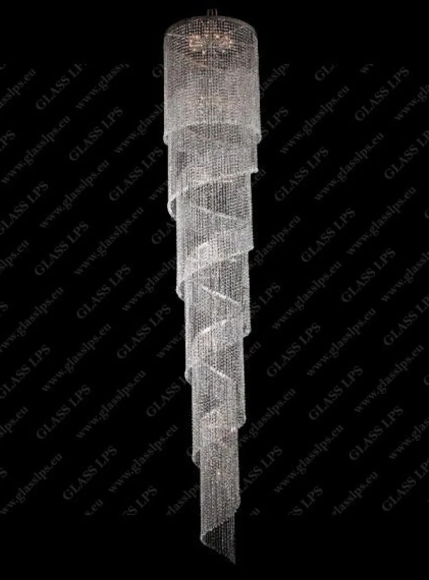 L15 512/36/3; Ni - Glass LPS - kryształowa lampa sufitowa